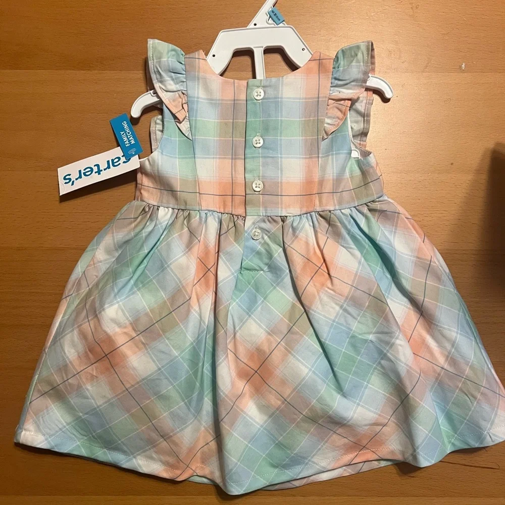 Carter's Baby Girls 2 Pc Ruffle Plaid Dress Set